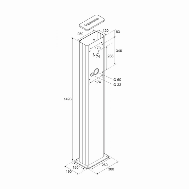 Webasto Standfuß Solo — für eine Pure/Next Wallbox