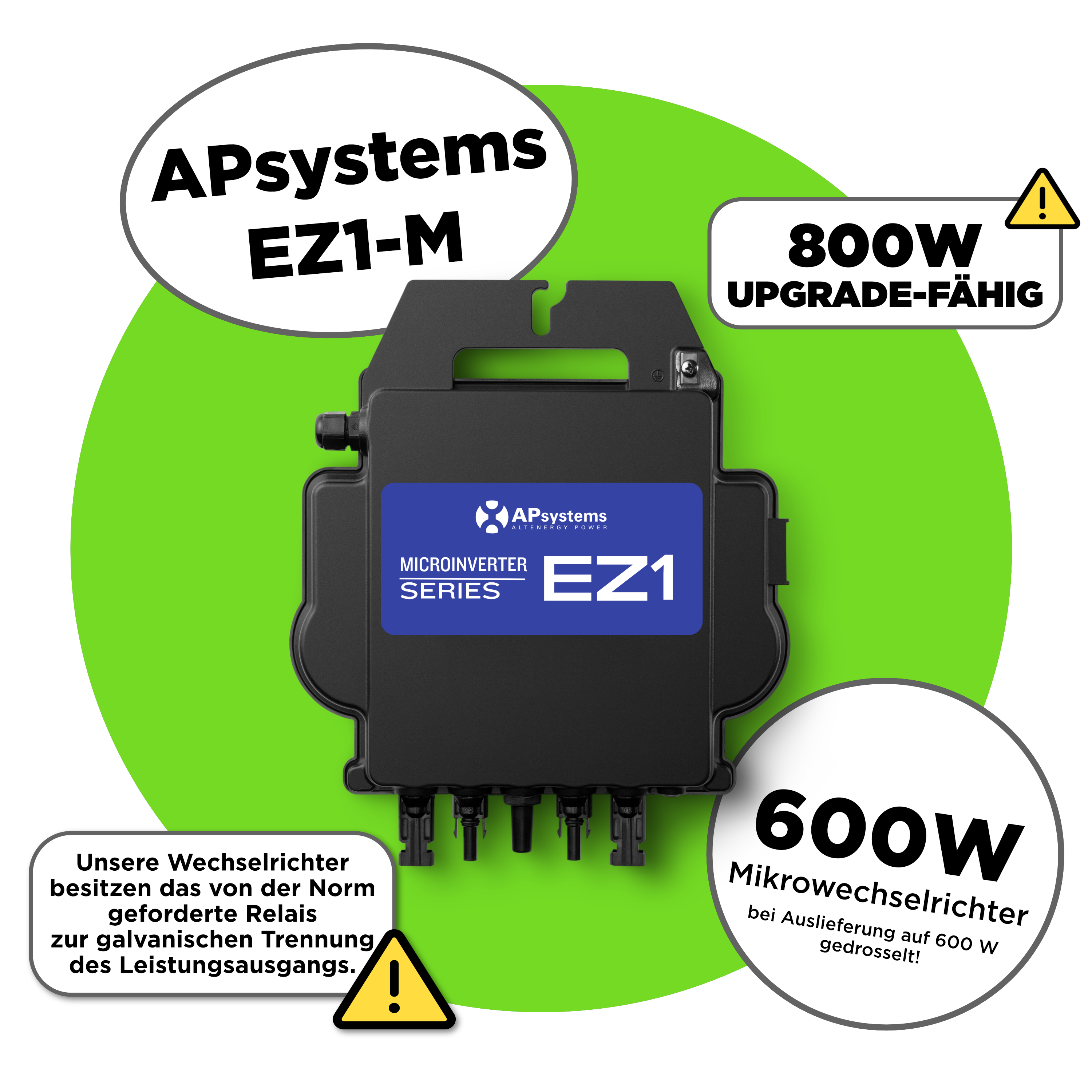 APsystems EZ1-M 600W/800W Micro-Wechselrichter - ROVA Solar
